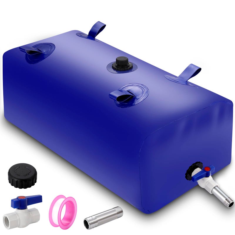 ZXZYHFTY Large Capacity Water Storage Bladder Containers  Bladder Tank for Drought Resistance  Fire Prevention  Emergency Water  Agricultural Irrigation Outdoor (110L/29Gal  Blue) - Image 1